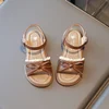Girl's Summer Sandals Ruffles Matte Pu Leather Daily Kids Sliders Flat Stylish Open Toe Anti-slip Sweet Children Shoes 26-36 4