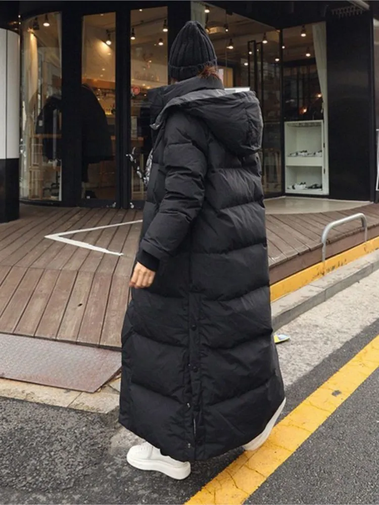 Down parka Super long jacket female 