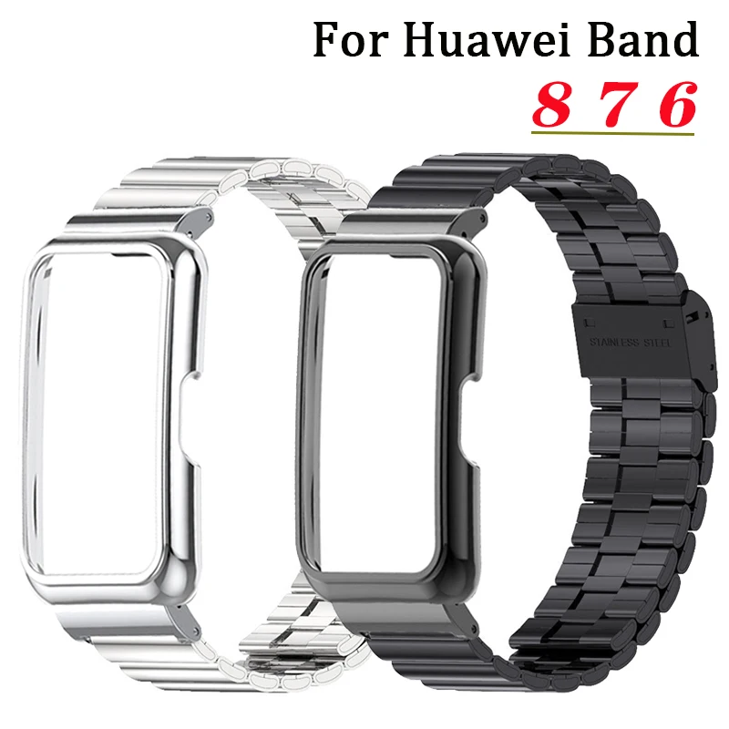 

Metal Strap Case Protector For Huawei Band 8 7 6 Pro watchband Wrist Bands For Honor Band 7 6 Bracelets Protection Cover Bumper