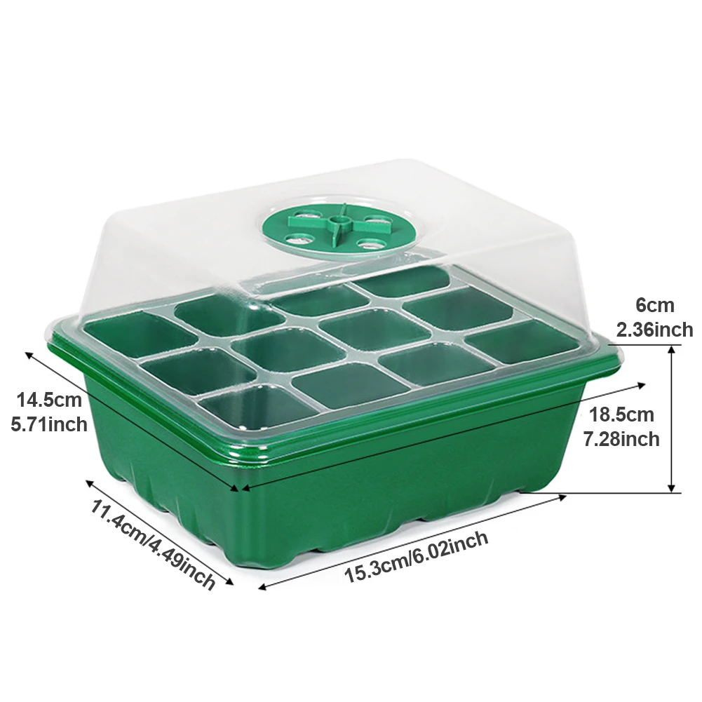6/12Holes Seedling Trays Seed Starter Tray Adjustable Ventilation Humidity Seedlings Germination Tray For Seeds Growing Starting seed starter tray seedling tray