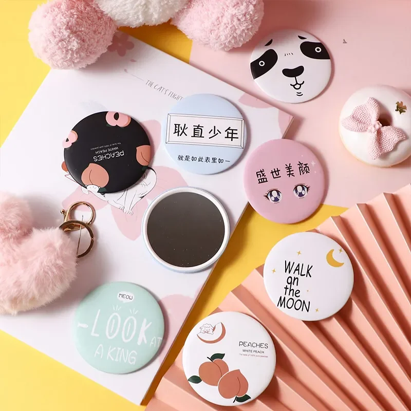 

Mirror Portable Hand Mirror Mini Round Pocket Mirror Makeup Vanity Mirror Compact Mirror Cosmetic Tool Travel Accessories
