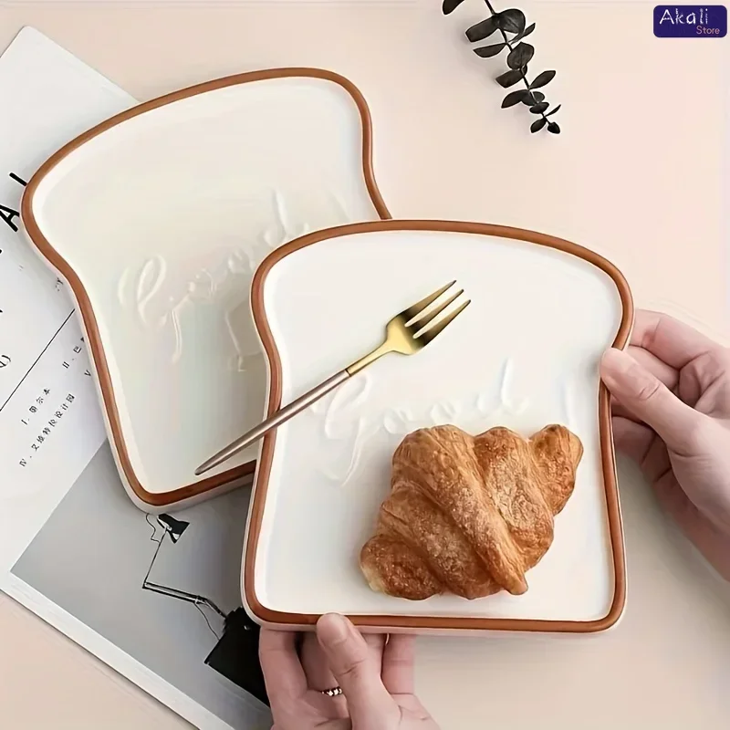 Dessert Bread Plate Ceramic Breakfast Plate for Steak Pasta Sushi Household Kitchen Serving Platter 4