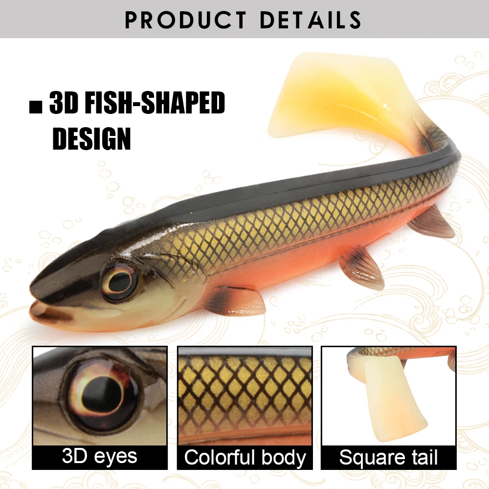 Nays PRDTR 3.5 Inch Soft Bait Rubber Fish Predator Pike Zander
