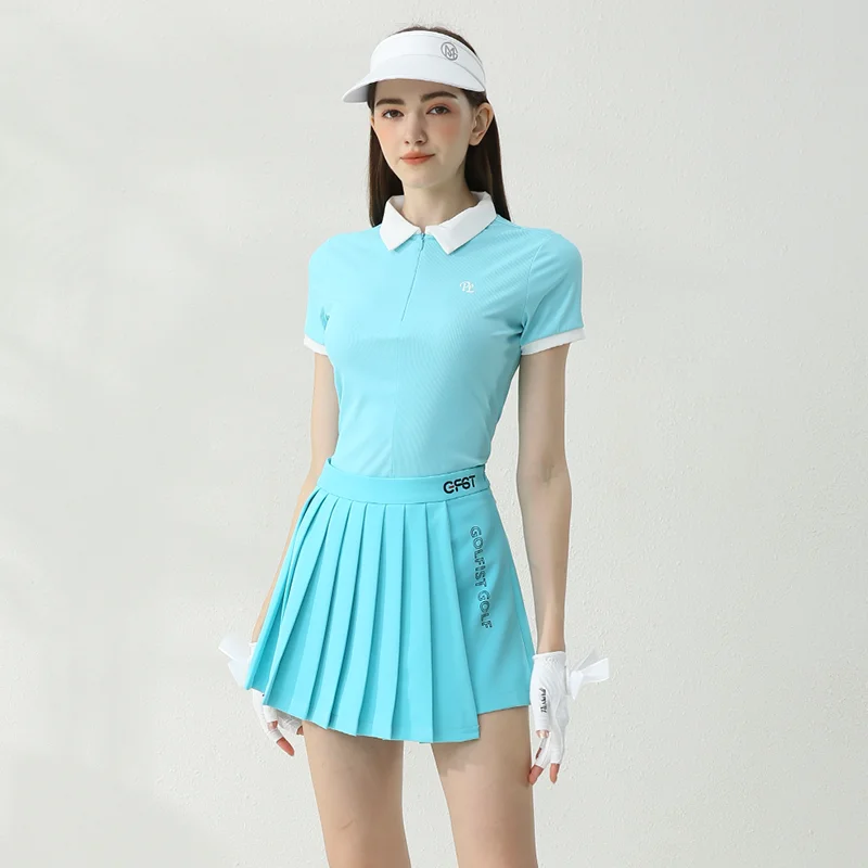 Golfist Golf Women Summer High Waist Pleated Skirt Slim Fit Golf Skorts Ladies Causal Sports Apparels Three Color