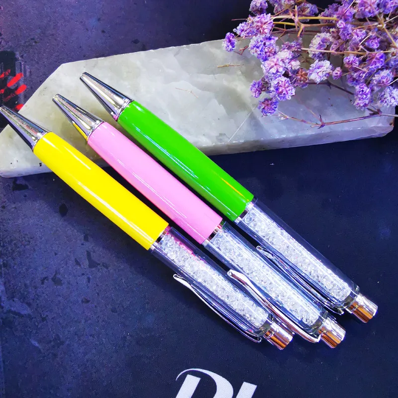 

ACMECN Pen with crystal Ballpoint Pen Bling Diamond Decorative Pens Retractable Smooth Writing Instruments Famous Brand