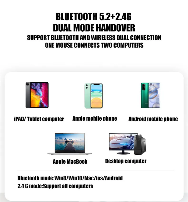 ماوس ألعاب لاسلكي مريح RGB قابل لإعادة الشحن 2.4G - صورة المنتج 5