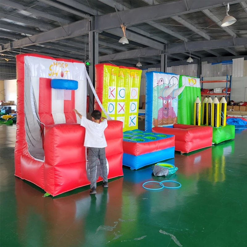 Inflatable Sport Game 4 in 1 Throwing Game Inflatable Sports Toy Racing Toys