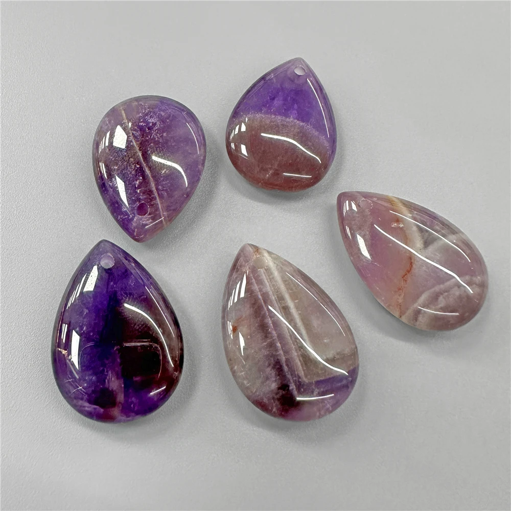 1/2/3/5PCS Amethysts Waterdrop Pendants 18*25mm Natural Stone Apatite Howlites Beads Charm For Jewelry Earrings Necklaces Making