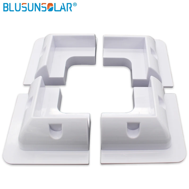 1 set/lotto ABS bianco pannello solare staffa di montaggio angolare sistema 4 pz/set per Caravan camper RV