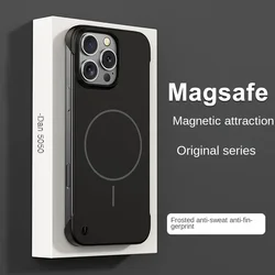 Sleek Ultra - Thin Matte Frameless Cooling Case with Magnetic Shockproof Protection for iPhone 18 Pro (Black)