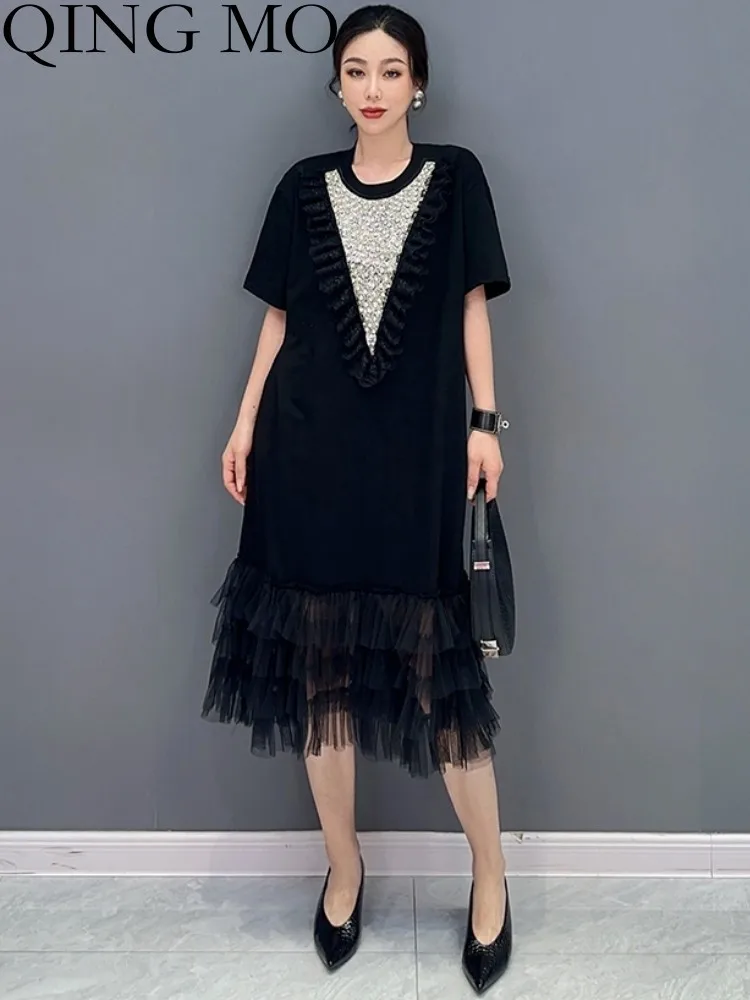 summer new Korean version of the fresh retro V-neck waist floral dress