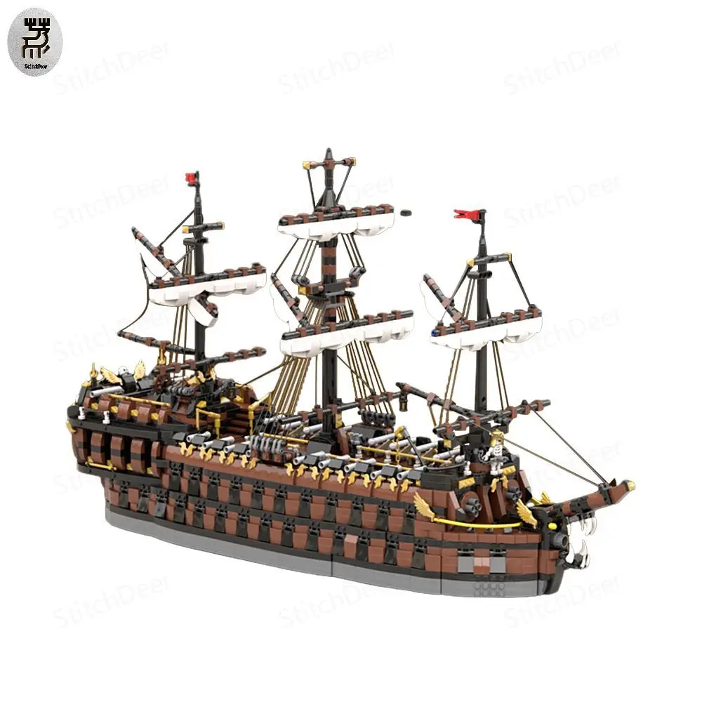 

5956PCS MOC The Phantom Dancer - Ultimate Collector Series Pirate Ship DIY Assemble Building Blocks Model Toy Brick Holiday Gift