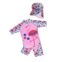 2023 Fashion Swimming Set For Kids Baby Girl Swimwear Surf Suit bathing Pool Beach Swimwear+Cap Outfit 6