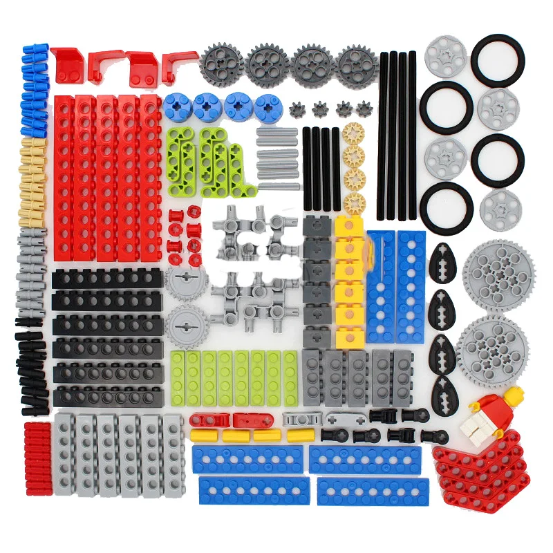 

MOC Bulk Technical Parts Pin Liftarm Bricks Studless Beam Axle Plug Connector Panel Gear Building Blocks Intellectual Toy