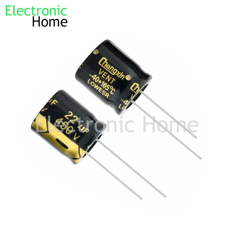 10PCS/LOT 450V22UF 400V22UF high-frequency low resistance electrolytic capacitor 22UF 450V 400V 16x20MM 10X30MM Black gold