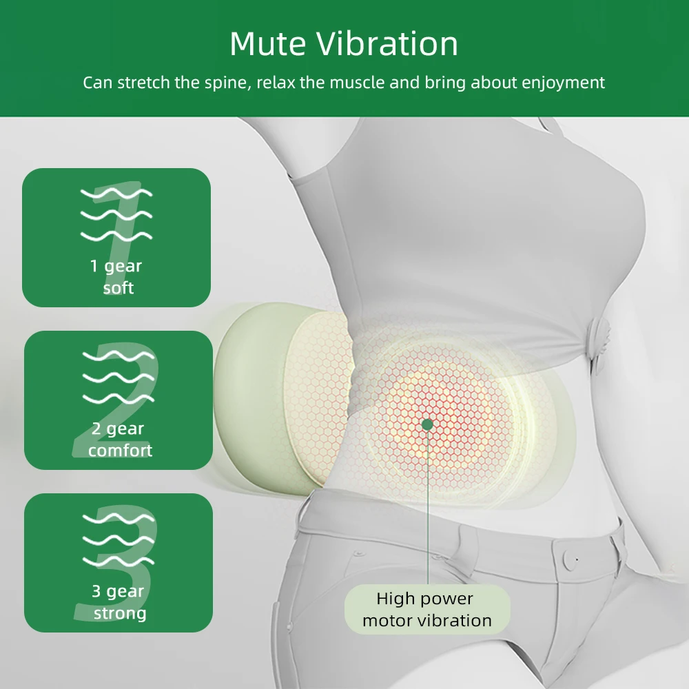 Electric Lumbar Massager Waist Back High-Frequency Vibration Massager Waist Spine Support Airbag Traction Massage Machine