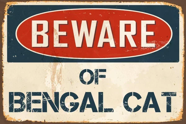 

Beware Of Bengal Cat 8 X 12 Vintage Aluminum Retro Metal Sign decoracion hogar rustico farmhouse decor