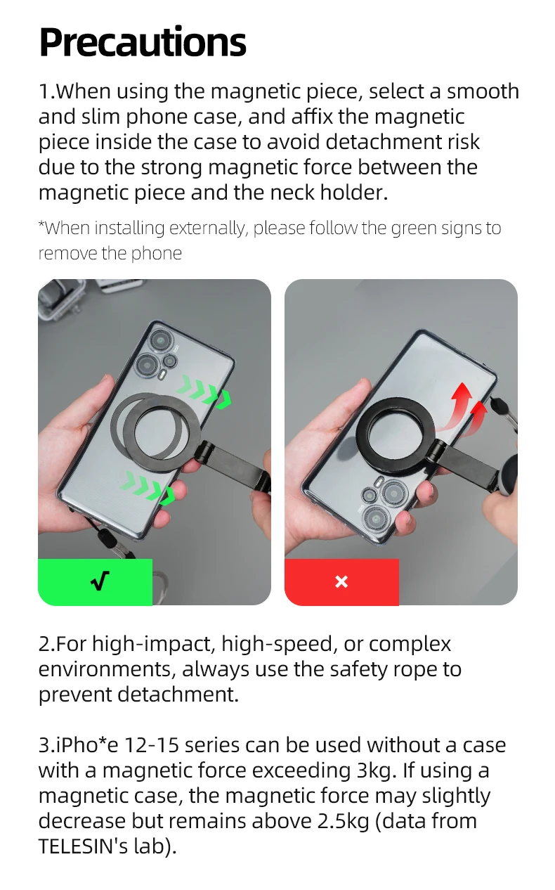 TELESIN Magsafe Neck Holder Image 14