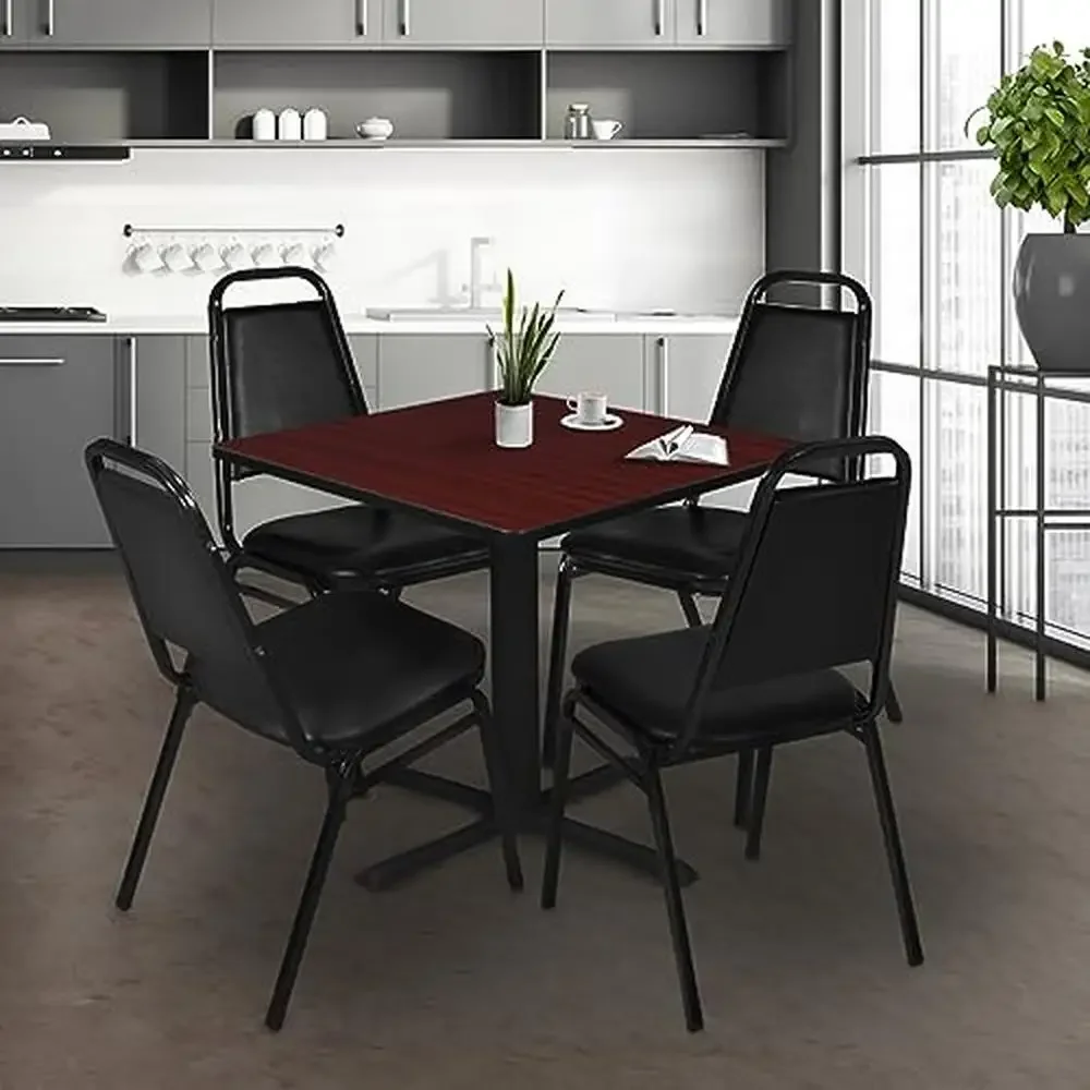 48" Square Melamine Dining Table X-Base Restaurants and Cafes 2