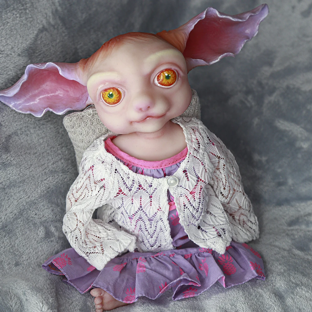 31Cm Reborn Babe Doll Big Ears Full Body Silicone Soft Accompagnare Boy Movie Elf Monster Regali Fatti A Mano Lol Doll Toy For Children
