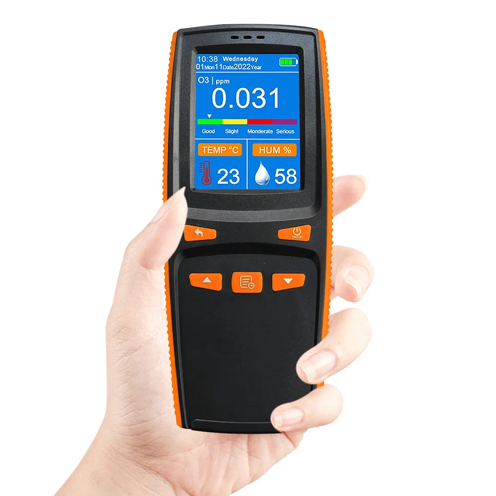 

Portable Ozone O3 Detector Gas Detector 0-5PPM Analyzer Handheld Tester Counter Ozone Meter Air Detector Intelligent Sensor