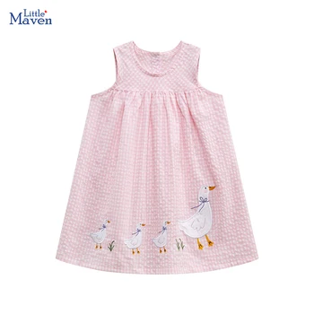 Little maven Cute Kids Clothes Sleeveless Dress