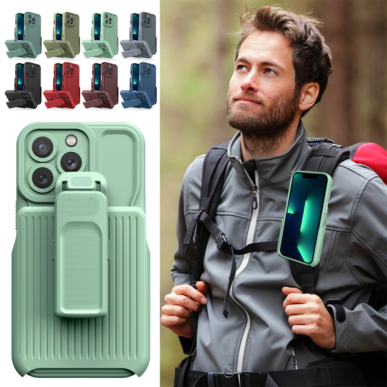 Etui Iphone 13 Card Back Clip Case Phone Cover Mobile Phone Cases