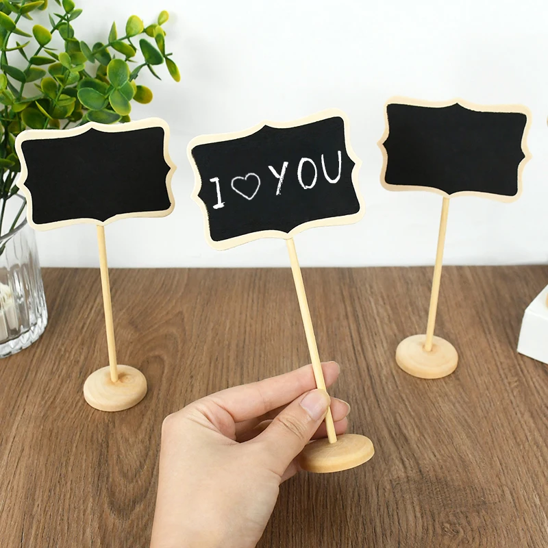 1/5pcs 소박한 결혼식 나무 칠판 미스터 부인 신부 샤워 장식 Photobooth 생일 파티 DIY 장식 로그인 메시지 보드