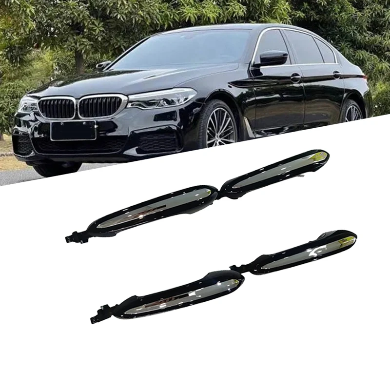 

4X Outside Exterior Comfort Access Door Handle Set 51219491470 51219491471 For BMW 5 Series G30 G31 G38 G32 GT 2017-2020