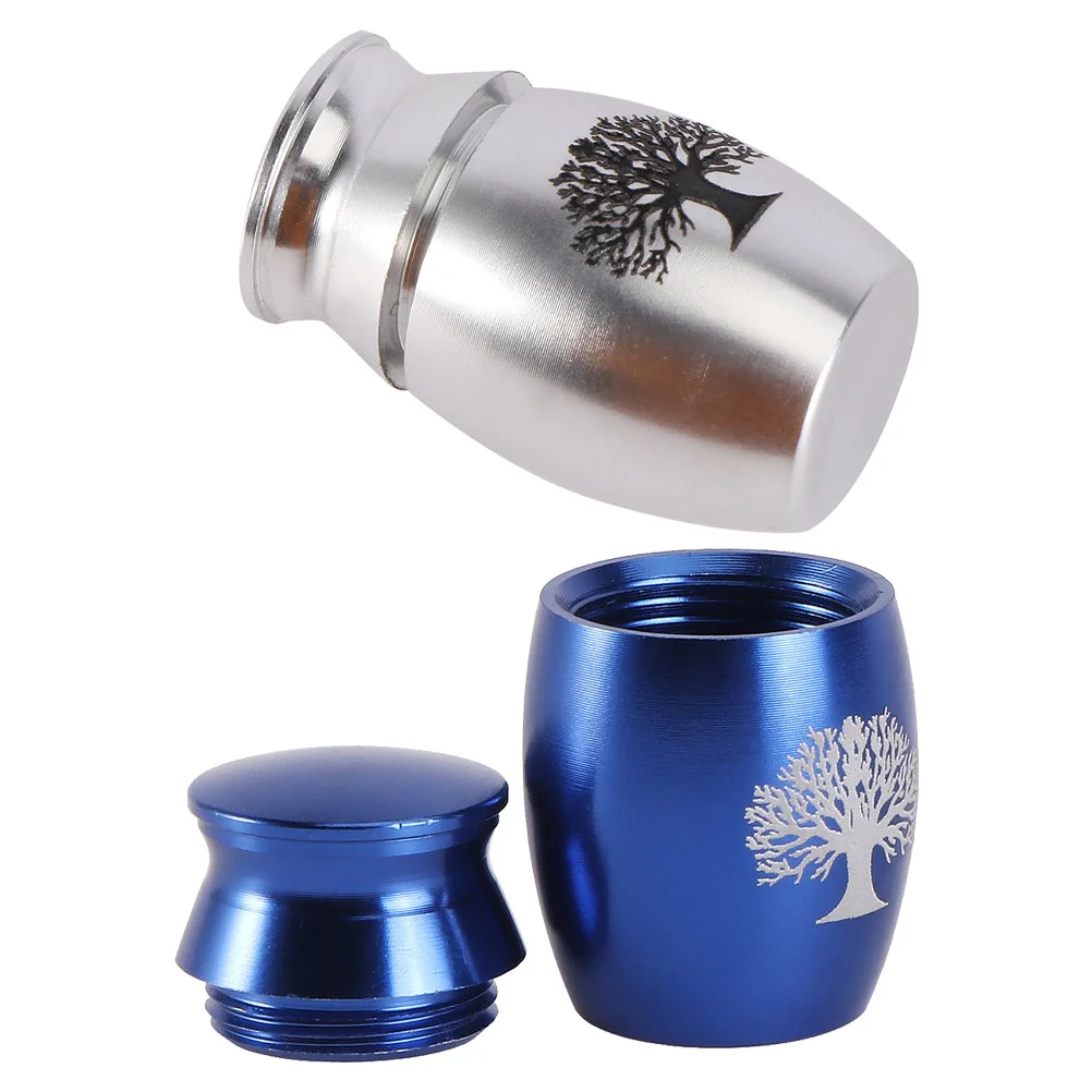 2Pcs Stainless Steel Cremation Urns for Human Pet Ashes Small Keepsake