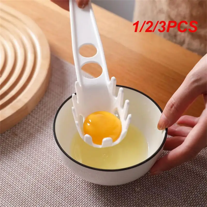 1/2/3PCS Pasta Scoop Colander Spaghetti Egg Yolk Separation Scoop Egg White Separator Plastic Filter Drain Spoon Kitchen