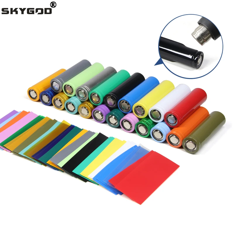 20 ~ 300Pcs Tubo Termoretraibile In Pvc 18650/21700/26650 Lipo Battery Wrap Copertura In Pellicola Isolata Pretagliata Custodia Per Batteria Lipo