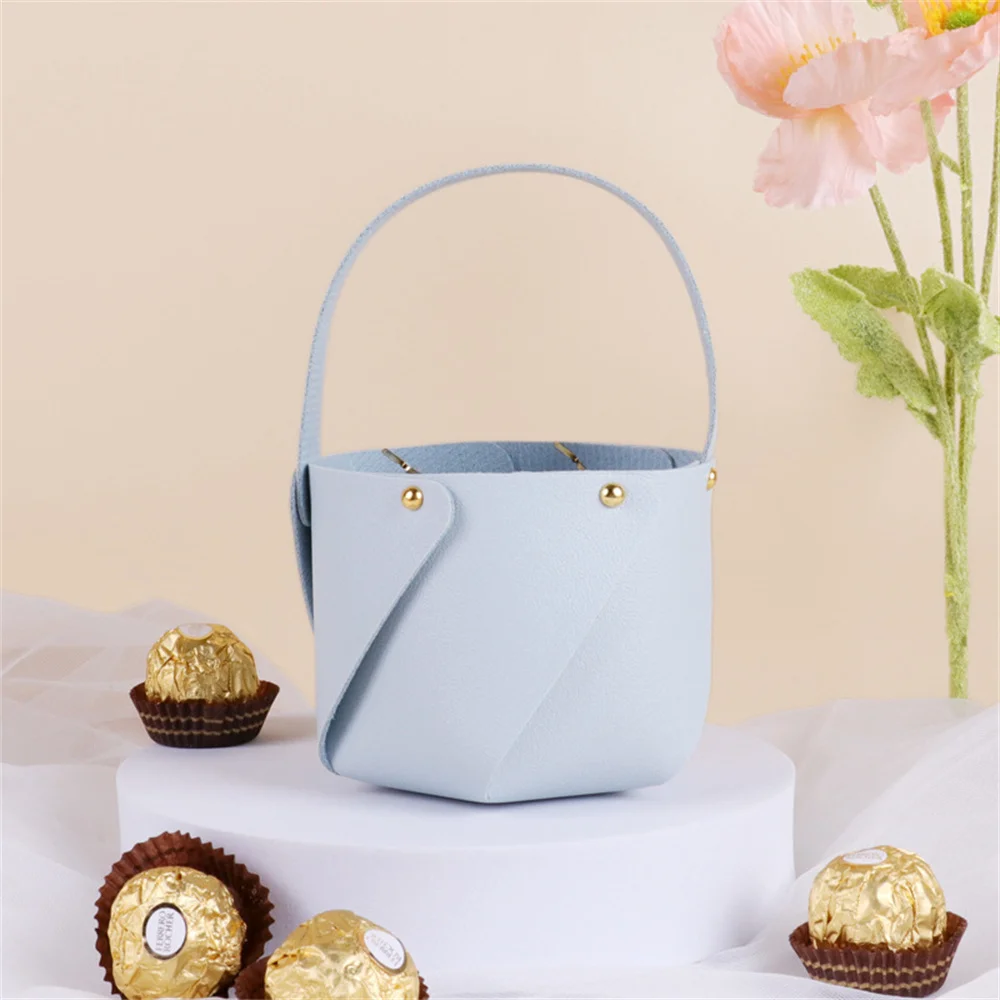 Easter Bunny Drawstring Bag Rabbit Ear Velvet Gift Box Chocolate Candy Cute Basket Easter Party Baking Snack Packing Supplies