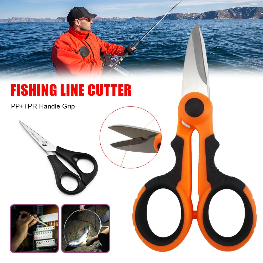 Stainless Steel Fishing Scissor Accessories Electrician Portable Scissors  Plier Cut PE Braid Line Lure Carp Fishing Tools - AliExpress