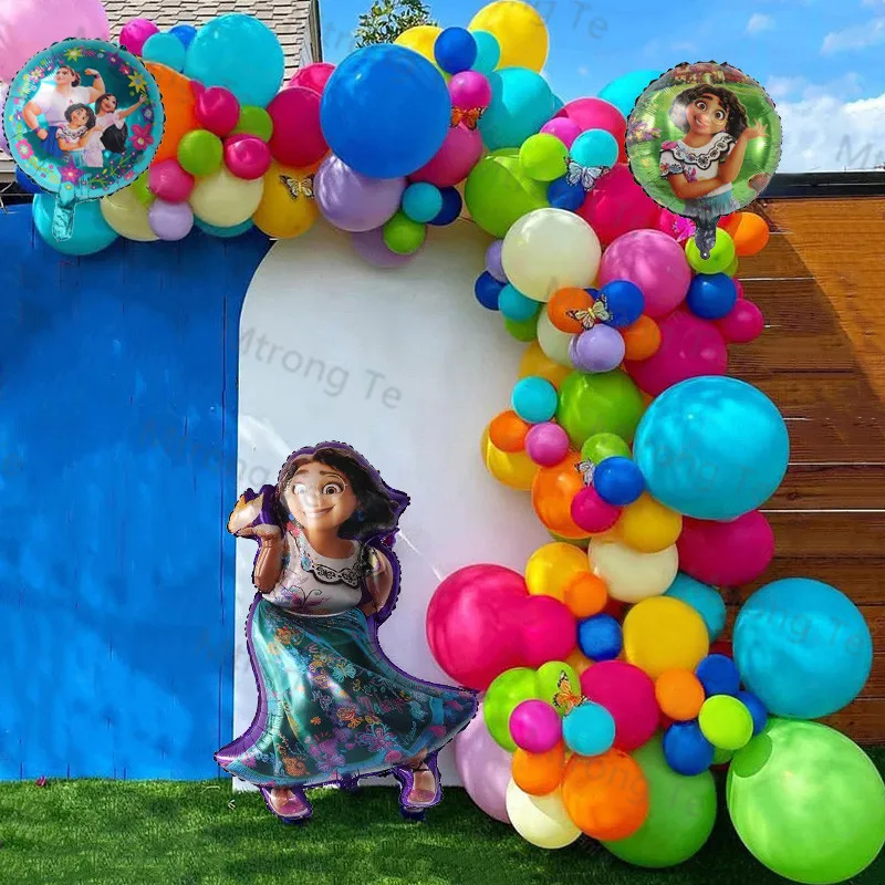 Disney Encanto Mirabel Party Balloons Set Pink Purple Number Foil Balloons For Kids 1 2 3Th Birthday Decoration Air Globos