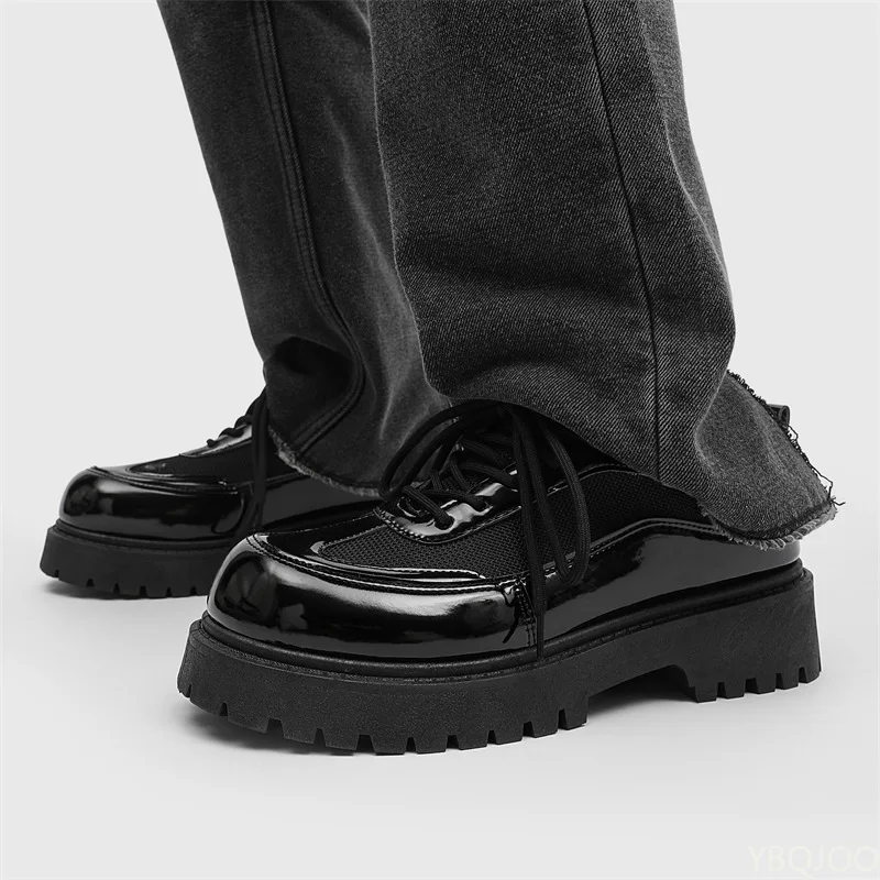 أحذية رجالية عصرية متعددة الاستخدامات لربيع وخريف كاجوال مريحة ومنخفضة من الأعلى ونعل سميك وأحذية رسمية بسيطة وأنيقة