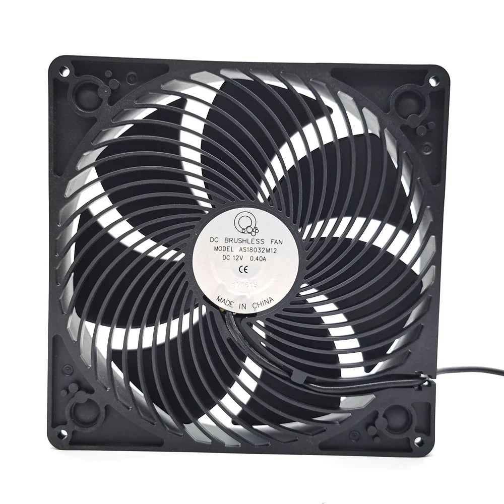 

NEW AS18032M12 18CM DC 12V 0.4A cooling fan 18032 cooler 180X180X32mm 180mm fan 3Pin 3wires