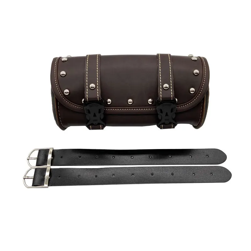 HCmotorku Motorbike Tool Roll Motorfiets Zadeltas Sissy Bar Bag Stuur Voorvork Opbergtas Universele Fit voor Harley Touring Softail Dyna Sportster Yamaha Suzuki Kawasaki Zwart