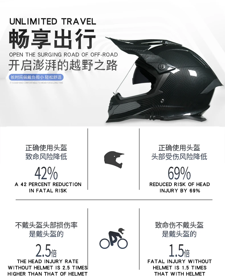 Casque De Moto Tout-Terrain DOT Pour Enfants De 8 à 18 Ans