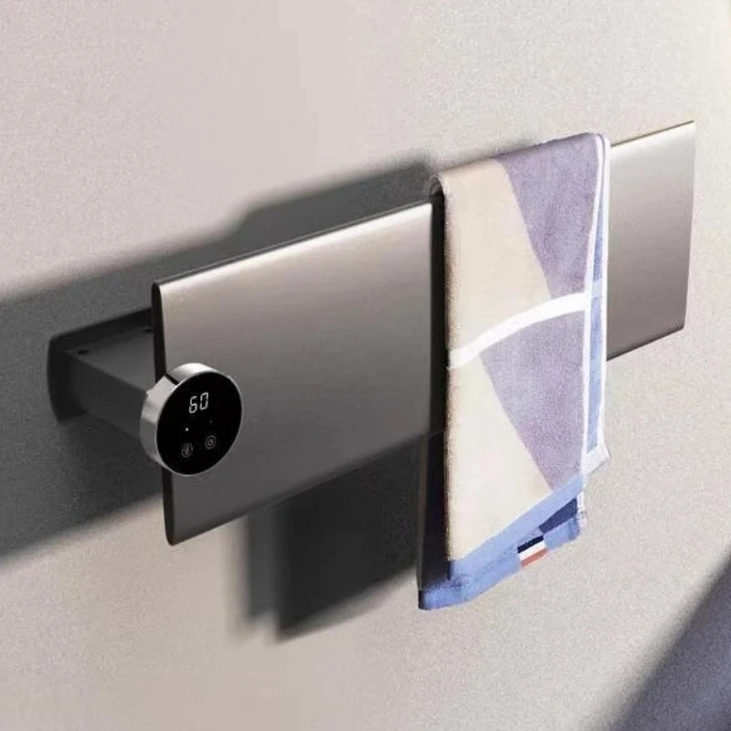 ราวแขวนผ้าเช็ดตัวไฟฟ้าติดผนัง พร้อมระบบฆ่าเชื้อและอบแห้ง ปรับอุณหภูมิได้ เหมาะสำหรับห้องน้ำและร้านทำผม 1