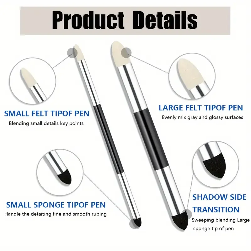 30pcs Sketching & Drawing Tool Kit - Includes Blending Stumps, Tortillions, Art Wipes, Scrapers & Dual-Tip Sponge Pens 3