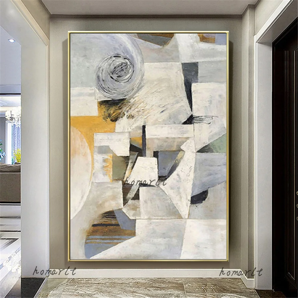 

Nordic Interior Wall Art Picture Handmade Oil Painting Modern Home Decor Paintings Abstract Bright Color Mural For Living Room