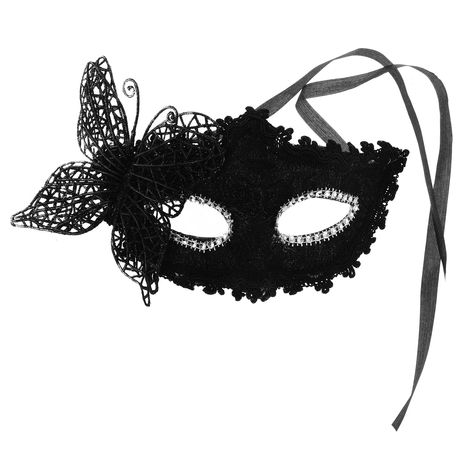 

Butterfly Half Face Mask Cosplay Party Masquerade for Women Decorate Halloween Prop Plastic Venetian