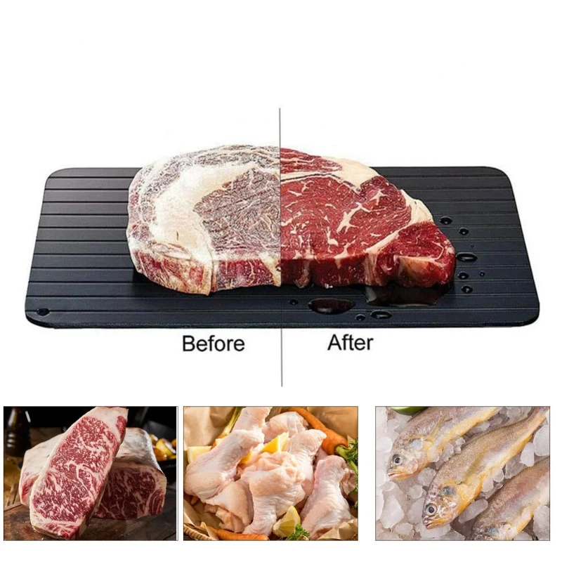 Fast Defrosting Tray Frozen Food Meat Fish Fruit Quick Defrosting Plate Board Defrost Safer Kitchen Gadget Tool Home Accessories