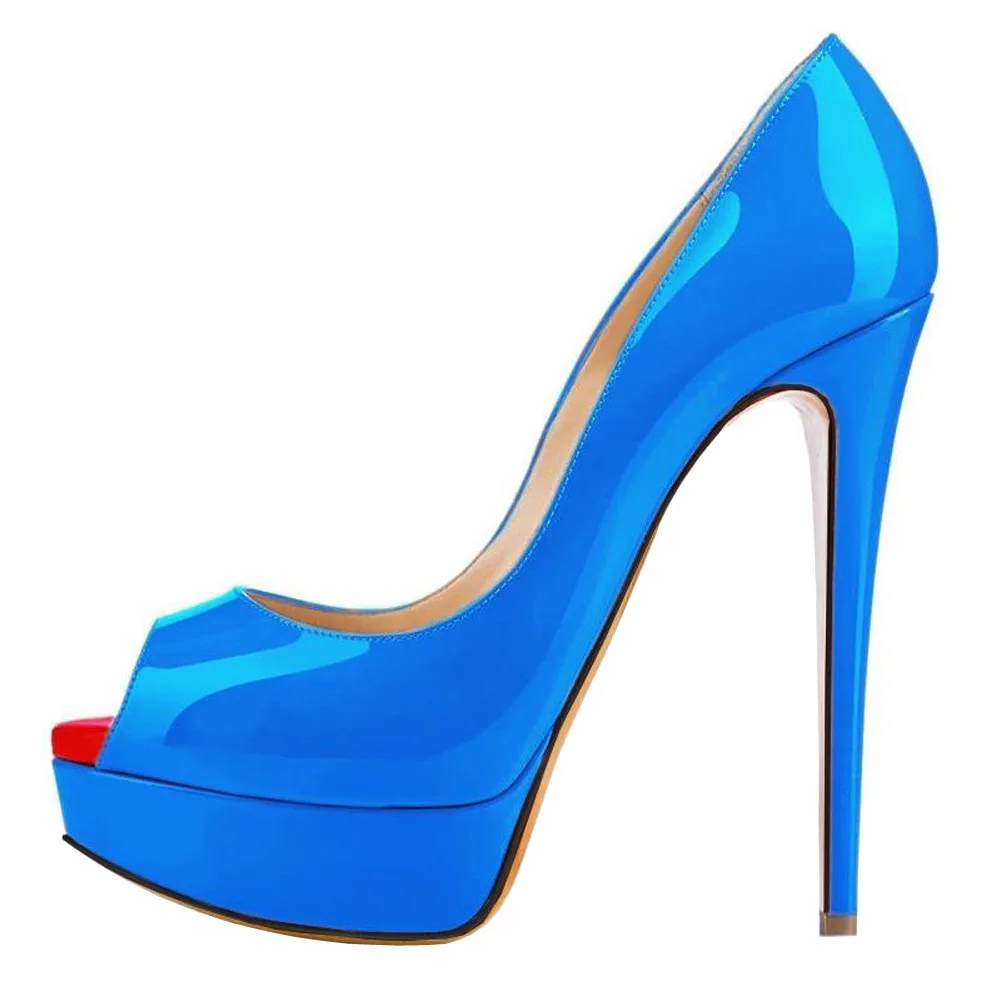 Big Size 3546 Man Women's Sexy Classic Peeptoe High Heels Pumps