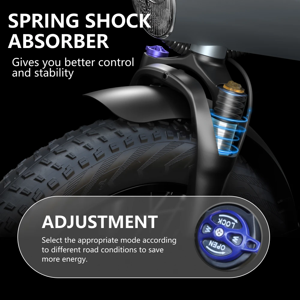 HX Q3 Electric Bicycle Mountain Ebike Shock Absorption 2000W 48V 20 inch Fat Tire Adult Electric E bike Removable Battery ebikes 2