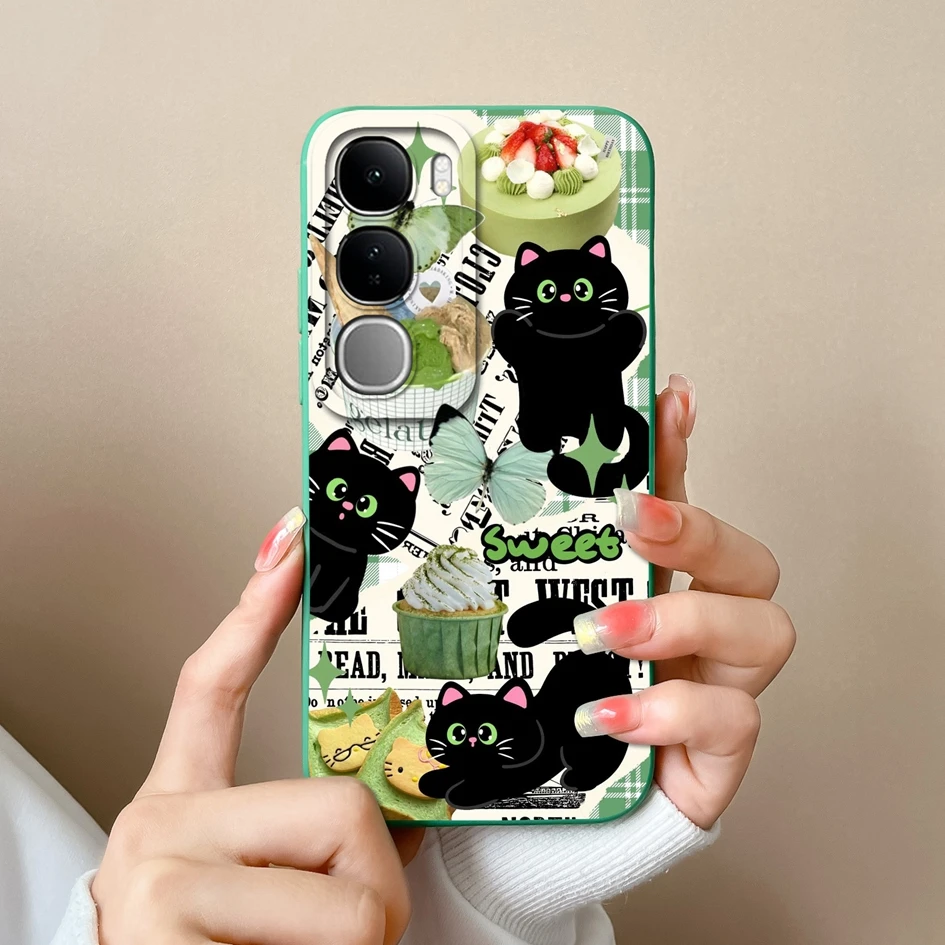 Colorful Floral Design Silicone Case with Lens Protection