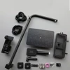 Black Display Thermostatic Shower Faucet Set Rainfall Bathtub Tap With Bathroom Shelf Water Flow Produces Electricity 5