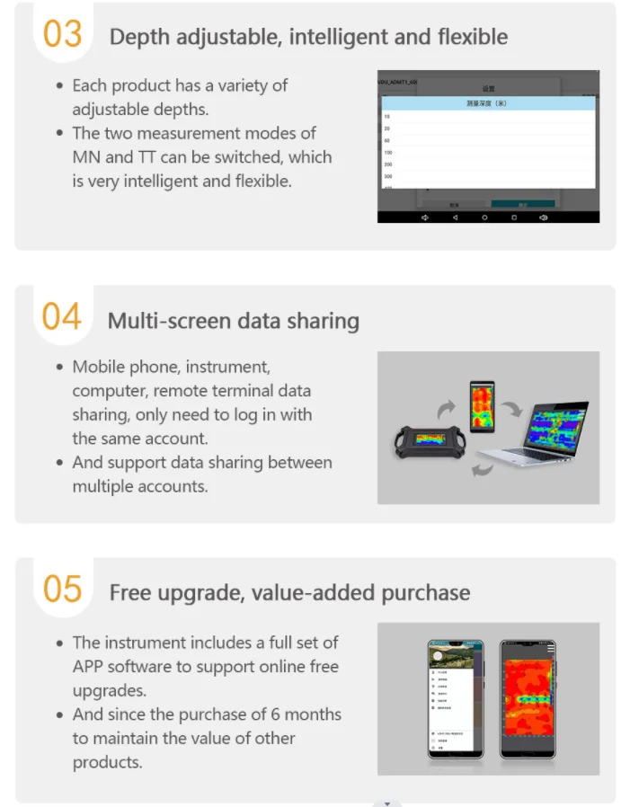 ADMT-100KG-X Fast 10M 20M 50M 100M 3D Touch Screen Archaeology Buried Gold Metal