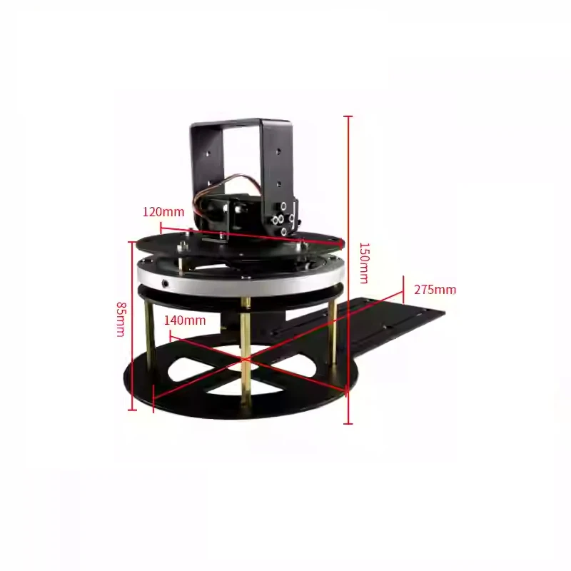 2 Dof Rotation Bracket Chassis Aluminum Base Platform Robot DIY Kit MG996 DS3218 Servo For Drone Track Antenna Ground Station